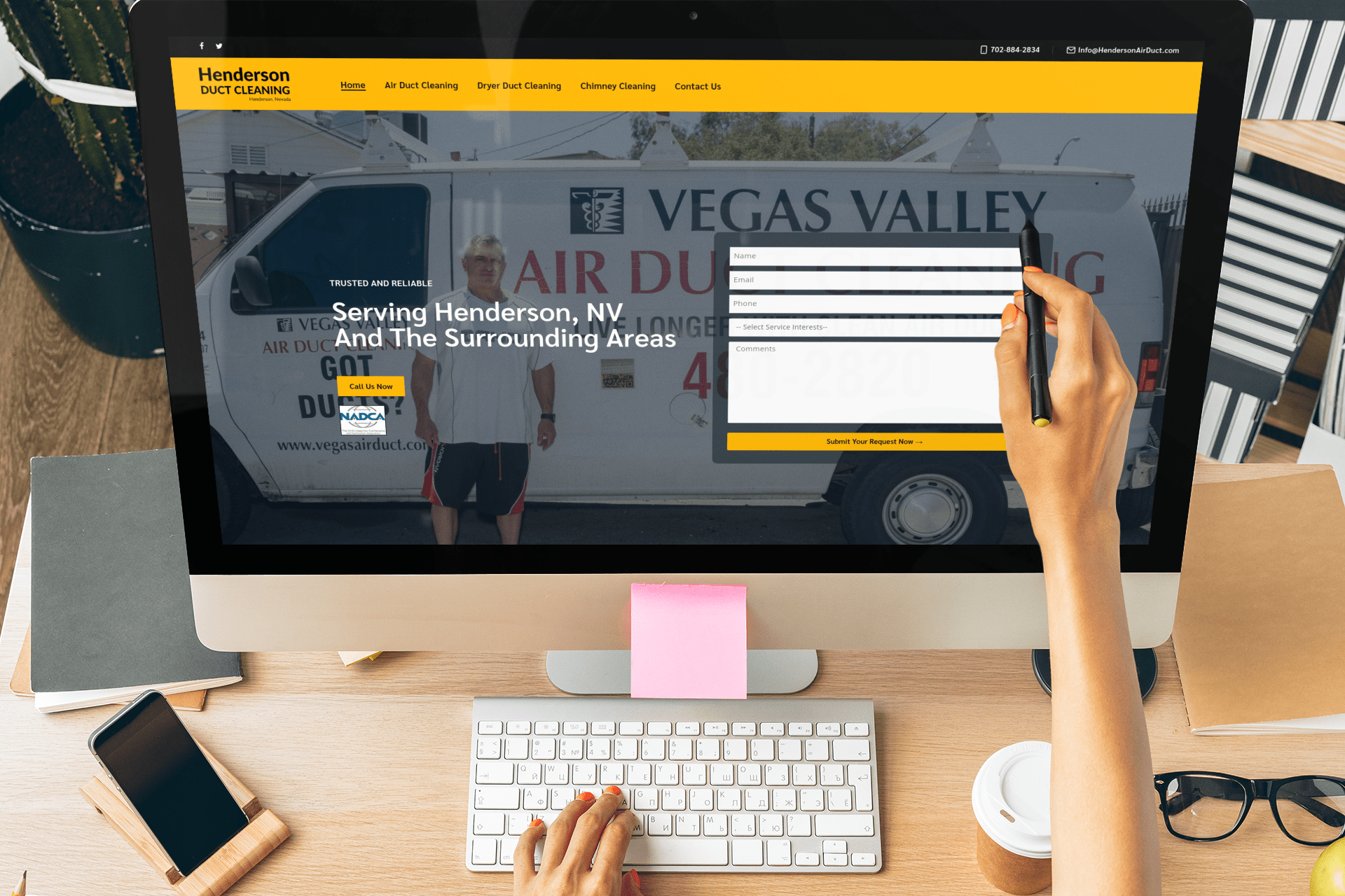 Henderson Air Duct Cleaning (a Vegas Valley Air Duct Cleaning Brand) | Mixed Media Ventures Website Redesign