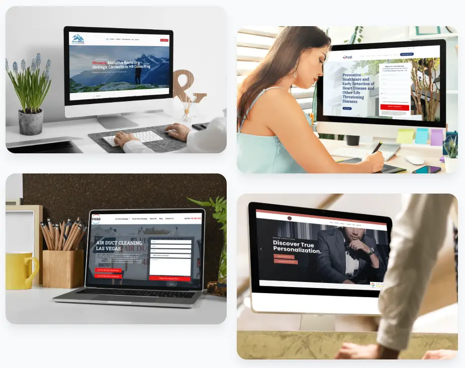 Portfolio of responsive website designs for professional service businesses